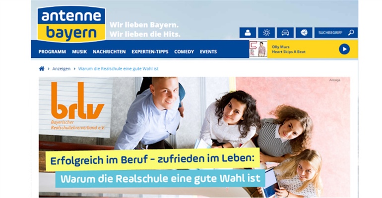 Marketing-Kampagne des brlv auf Antenne Bayern - Quelle: Antenne Bayern