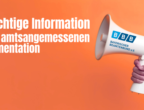 Aus dem BBB: Wichtige Information zur amtsangemessenen Alimentation: JETZT Widerspruch für 2026 einlegen!